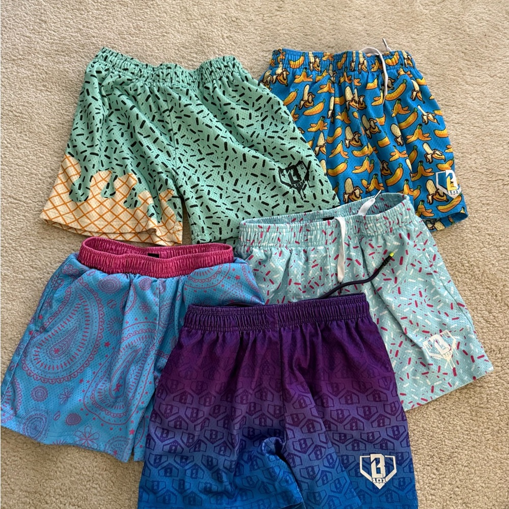 Colorful Kids Patterned Shorts Set